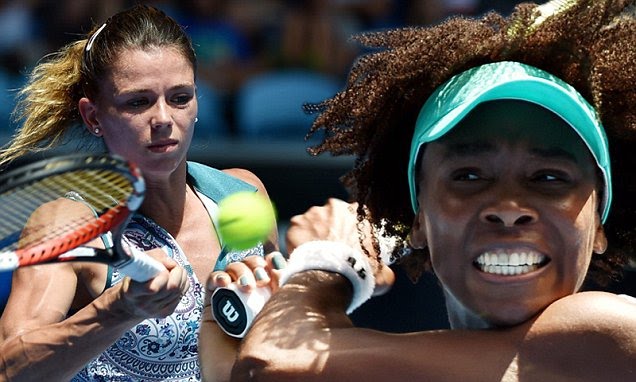 Not going down without a fight! Tennis stars Venus Williams and Camila Giorgi get aggressive as they battle it out on the court at the Australian