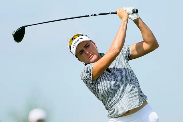 Lexi Thompson holds clubhouse lead at KPMG Women’s PGA, where the wind is whipping in Texas